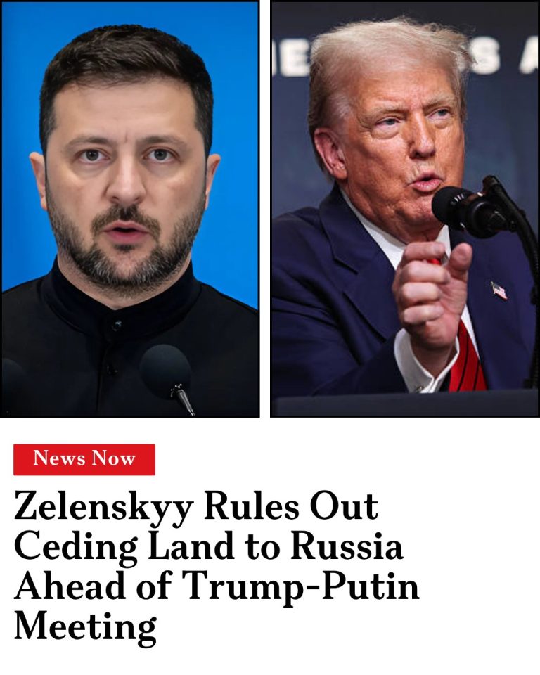 Zelenskyy Rules Out Ceding Land to Russia Ahead of Trump-Putin Meeting