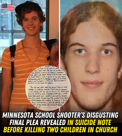 Minnesota school shooter’s chilling suicide note revealed before killing two children at mass
